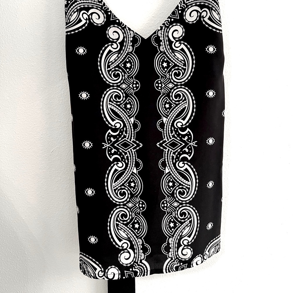 Kendall & Kylie Silk Bandana Print Open Back Cami XS NWT - Picture 4 of 11